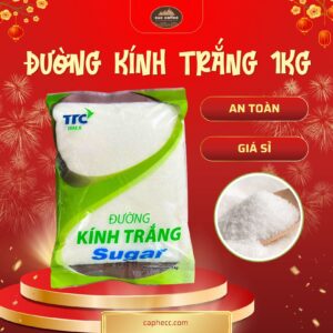 Đường kính trắng 1kg chuyên dùng pha chế quán cà phê