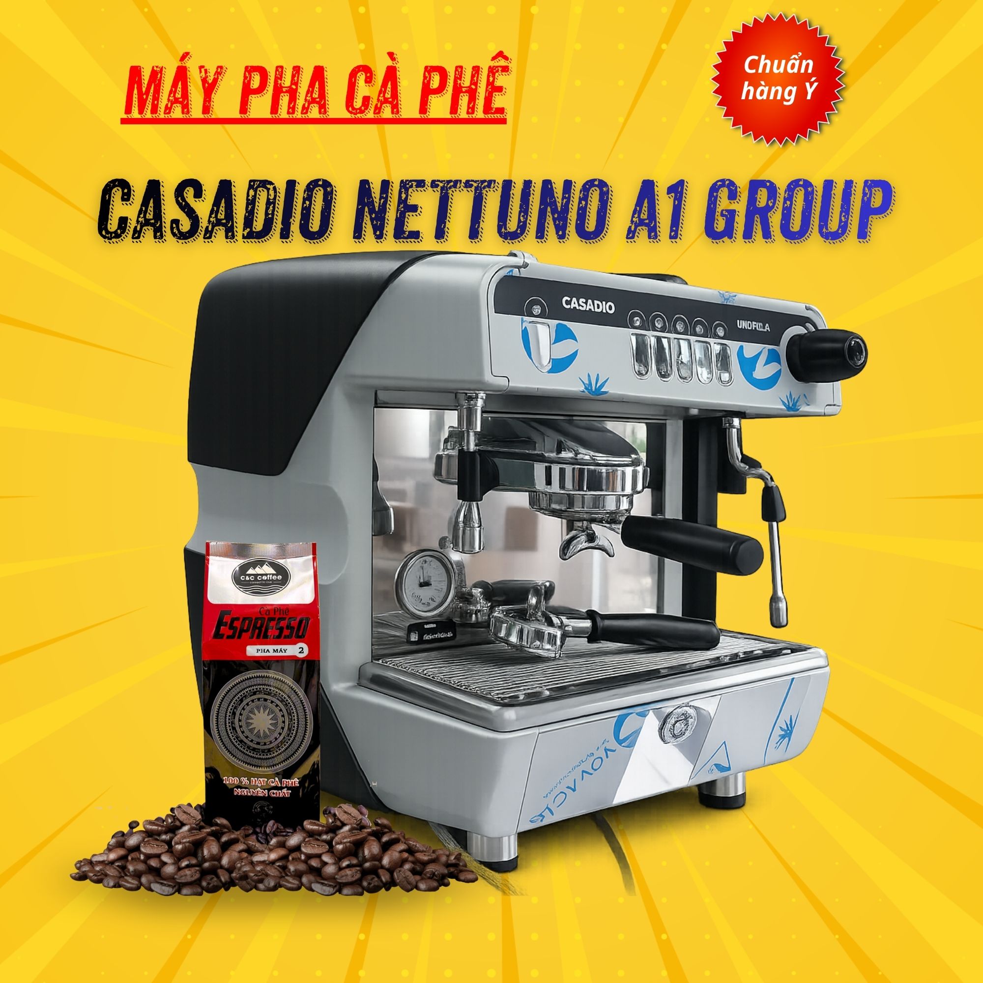 Máy Pha Cà Phê Casadio Nettuno A1 group – Chuẩn Espresso Ý phù hợp cho mọi quán cà phê