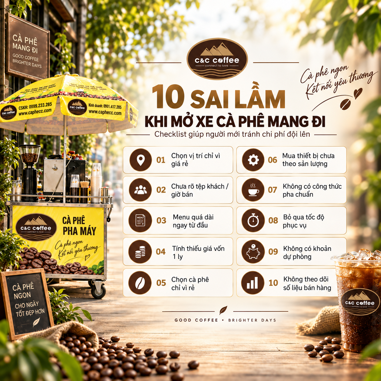 10 Sai Lầm Khi Mở Xe Cà Phê Mang Đi Người Mới Hay Gặp