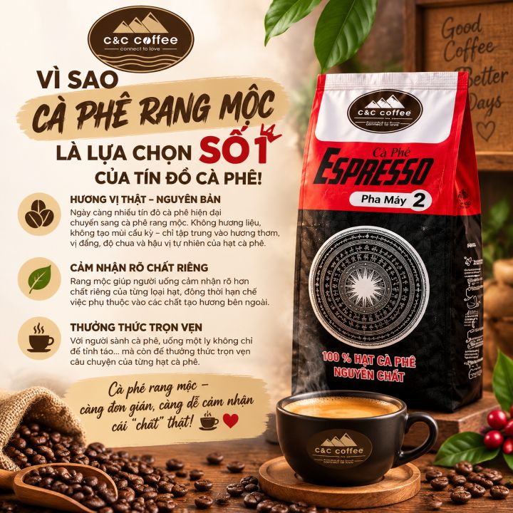 phân biệt cà phê rang mộc