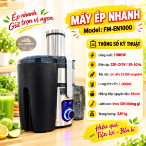 MÁY ÉP NHANH TRÁI CÂY FASTMAT FM-EN1000 - TĂNG BỘI THU CHO QUÁN CÀ PHÊ