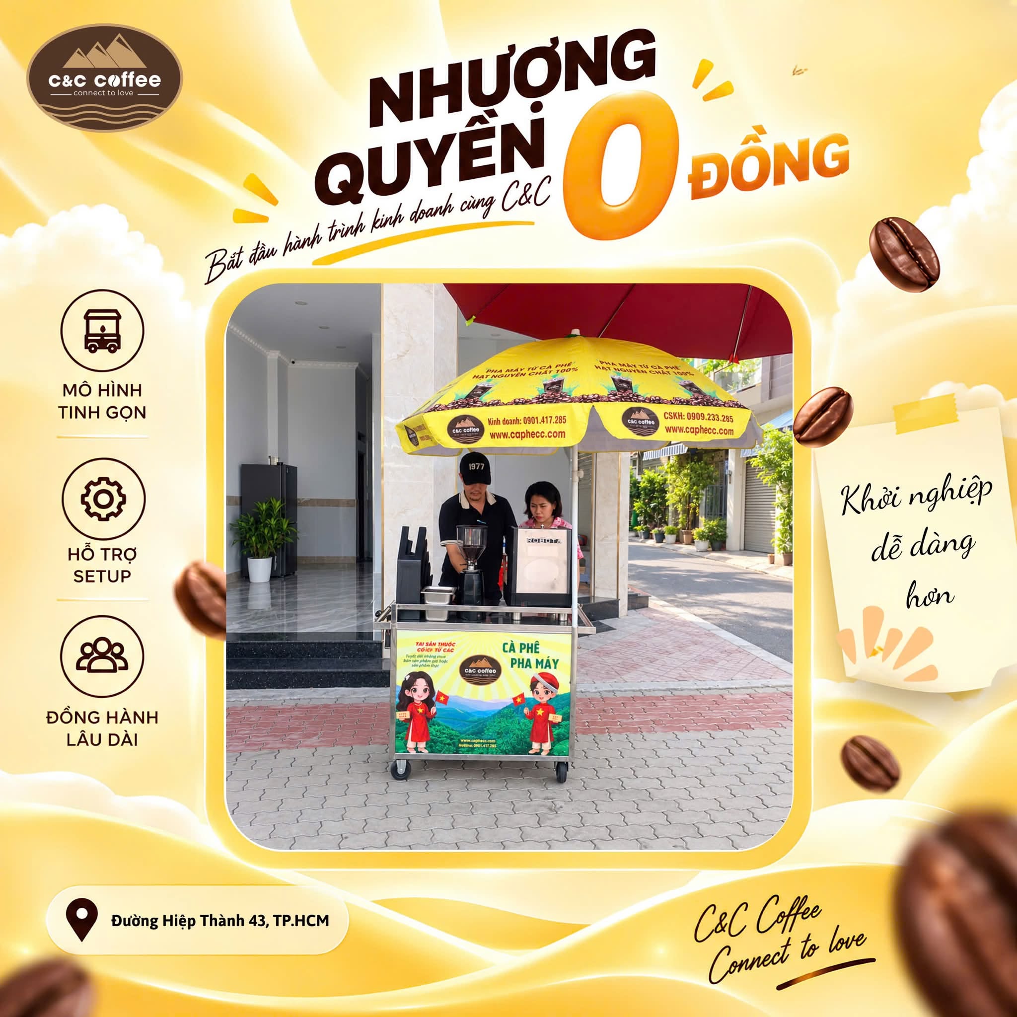 C&C Coffee thêm điểm bán tại Hiệp Thành 43, TP.HCM