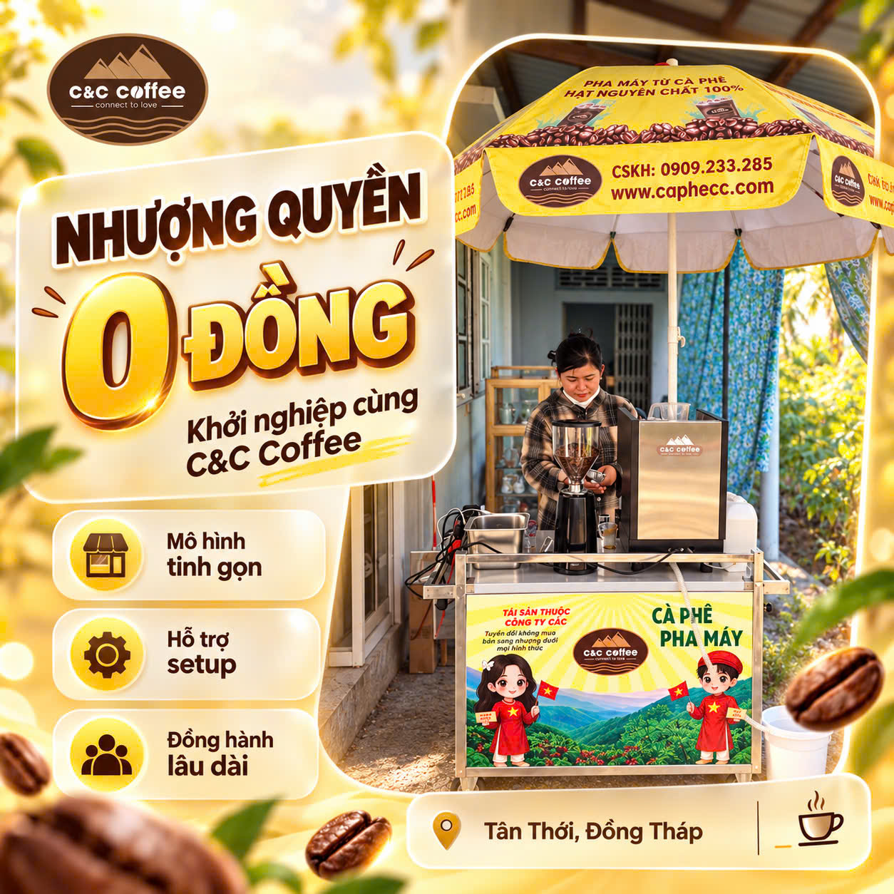 C&C Coffee có mặt tại Tân Thới, Đồng Tháp